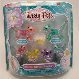 Twisty Petz Rainbow Puppy Family Set Kids Jewelry Toy Series 3 opened box